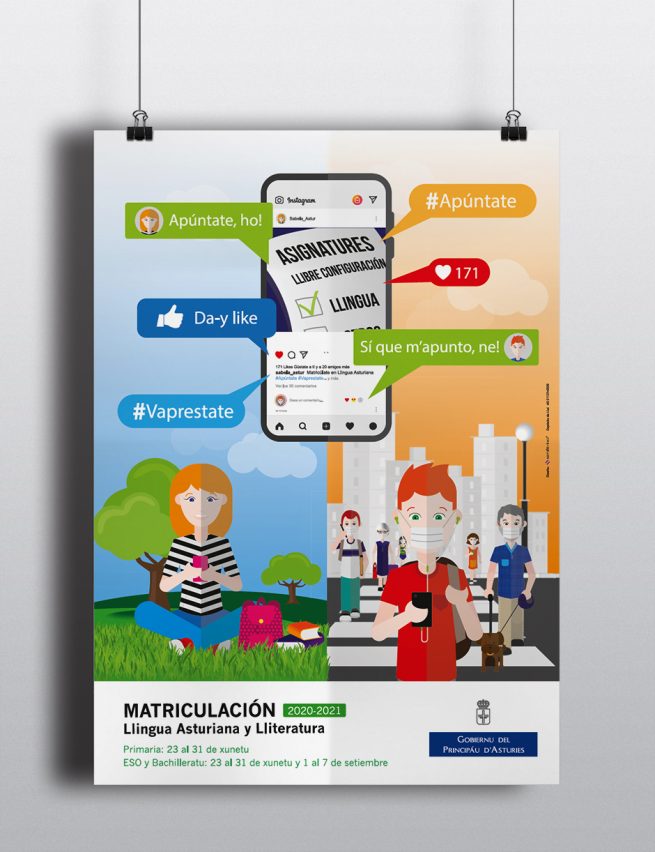 cartel matriculacion asturiano